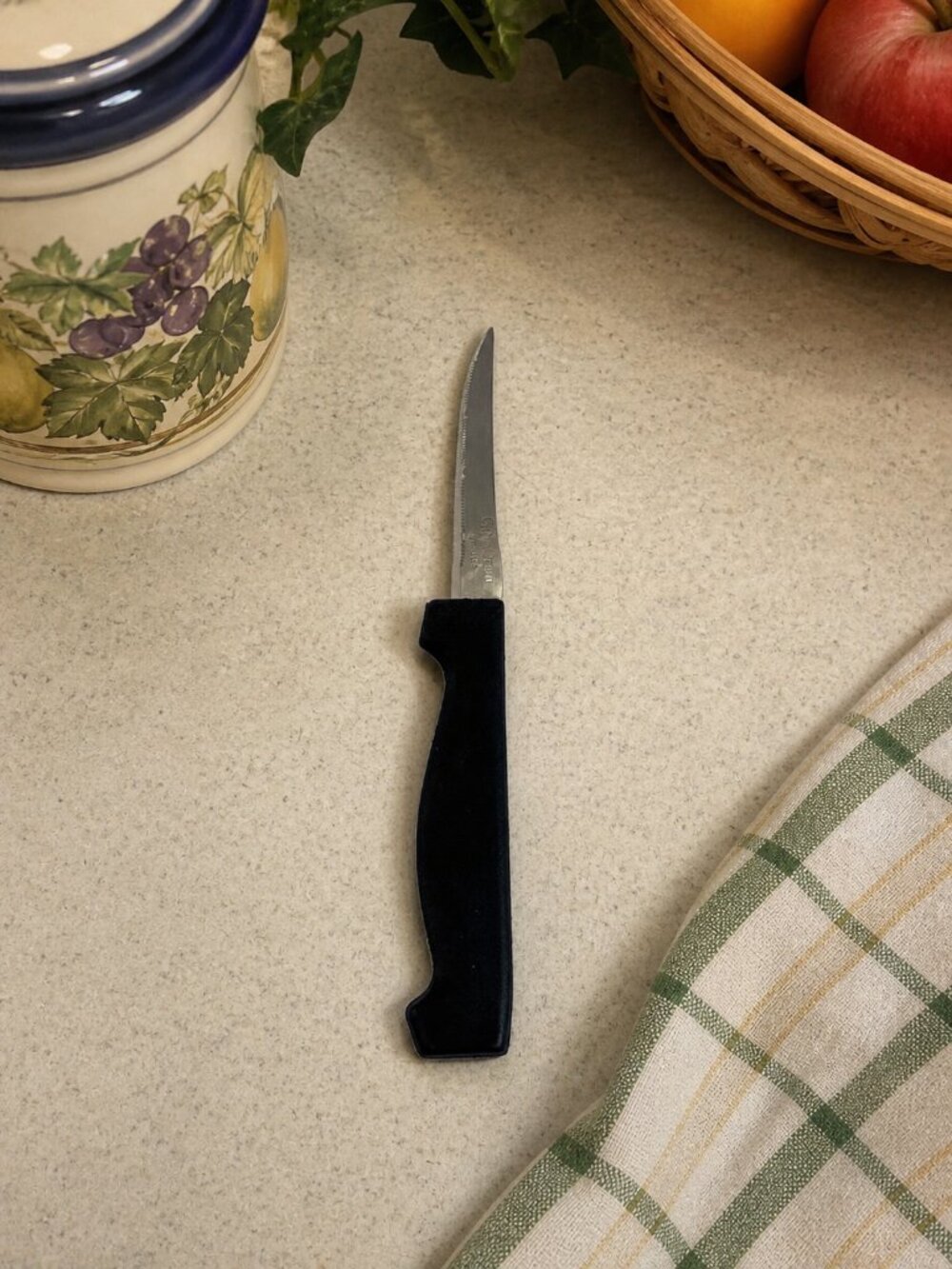 Vintage‎ Ginsu 2000 stainless steel 3 1/4”serrated paring utility knife